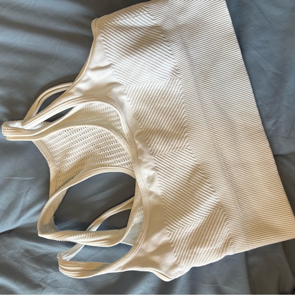 Avocado White Ribbed Sports Bra - Picture 3 of 3